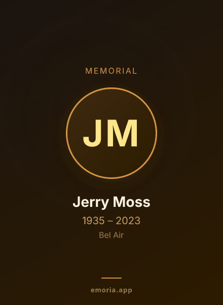 Memorial portrait of Jerry Moss