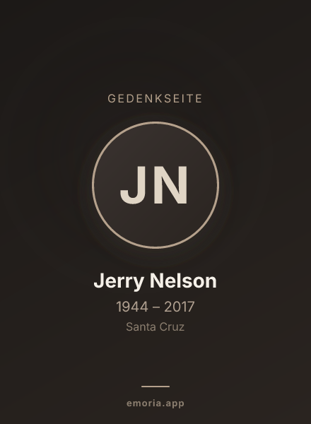 Gedenkportrait von Jerry Nelson