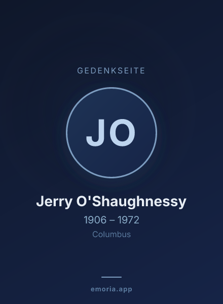 Gedenkportrait von Jerry O'Shaughnessy
