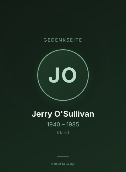 Gedenkportrait von Jerry O'Sullivan