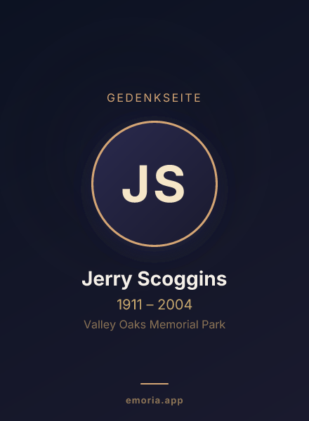 Gedenkportrait von Jerry Scoggins