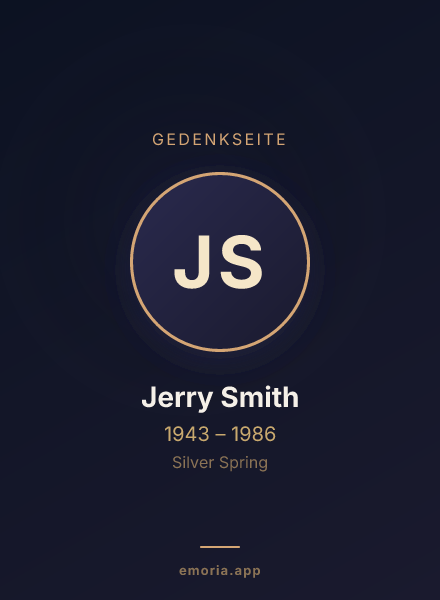Gedenkportrait von Jerry Smith