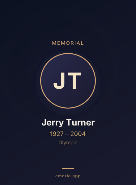 Memorial portrait of Jerry Turner
