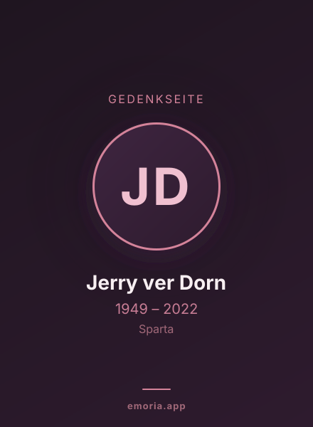 Gedenkportrait von Jerry ver Dorn