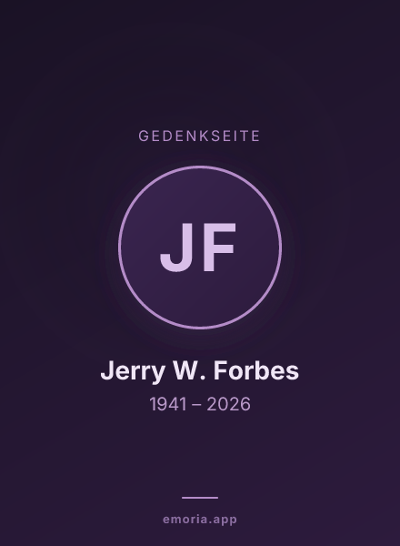 Gedenkportrait von Jerry W. Forbes