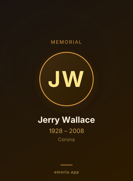 Memorial portrait of Jerry Wallace
