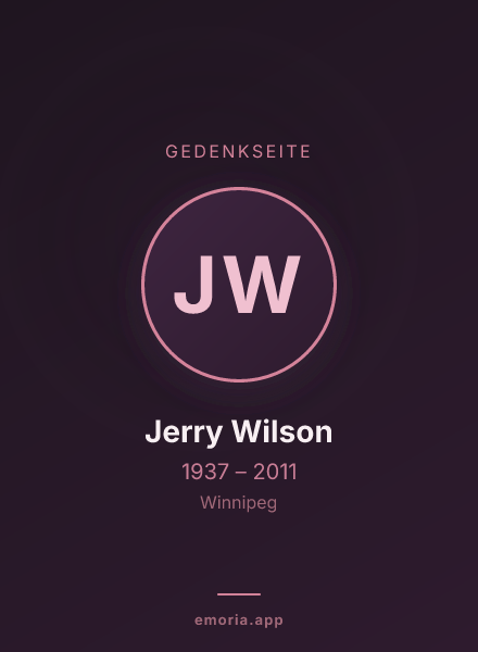 Gedenkportrait von Jerry Wilson
