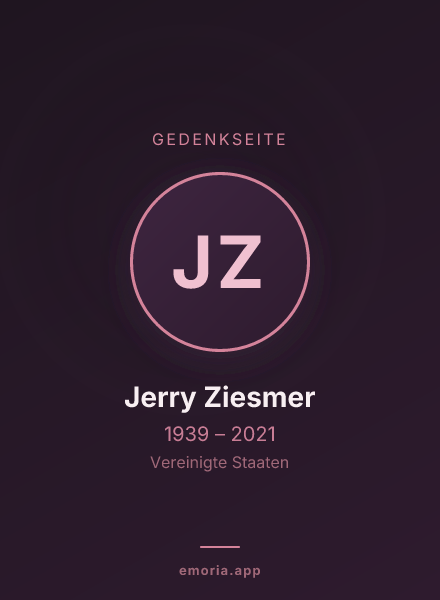 Gedenkportrait von Jerry Ziesmer