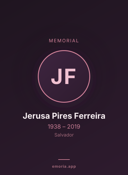 Memorial portrait of Jerusa Pires Ferreira