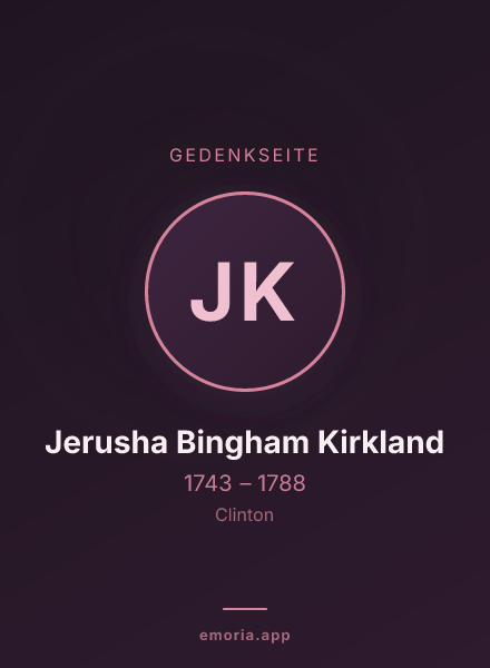 Gedenkportrait von Jerusha Bingham Kirkland
