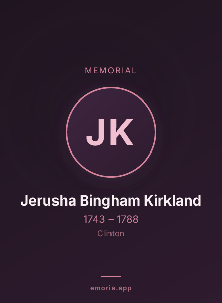 Memorial portrait of Jerusha Bingham Kirkland