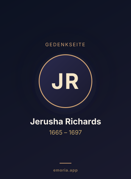 Gedenkportrait von Jerusha Richards