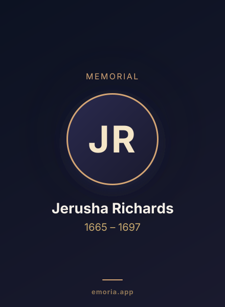 Memorial portrait of Jerusha Richards