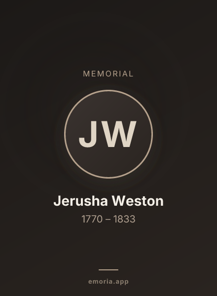 Memorial portrait of Jerusha Weston