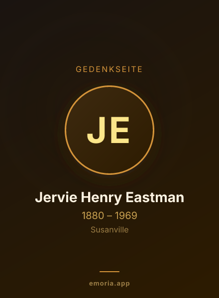Gedenkportrait von Jervie Henry Eastman