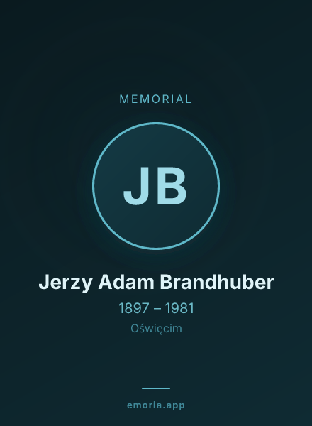 Memorial portrait of Jerzy Adam Brandhuber