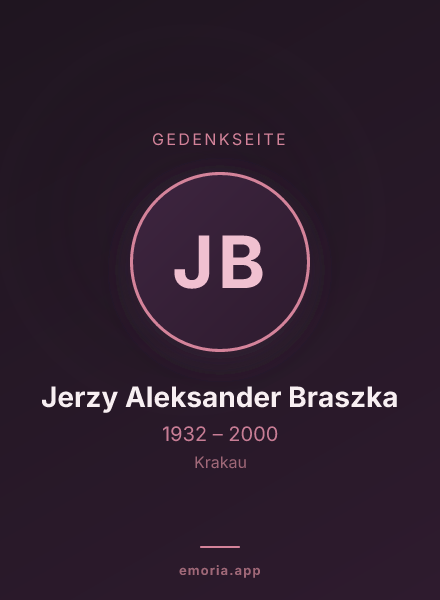 Gedenkportrait von Jerzy Aleksander Braszka