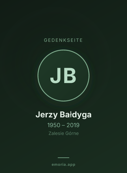Gedenkportrait von Jerzy Bałdyga