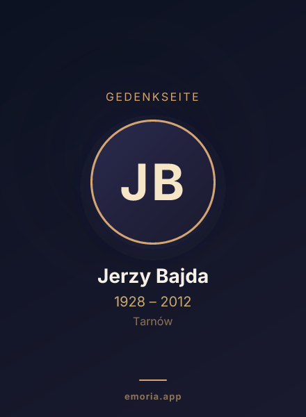 Gedenkportrait von Jerzy Bajda