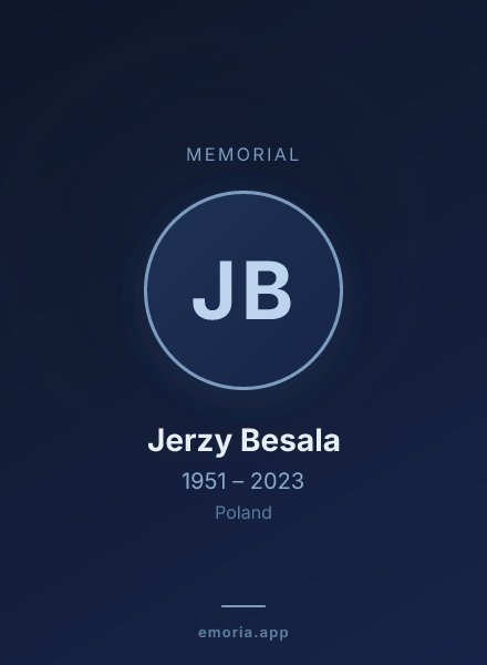 Memorial portrait of Jerzy Besala