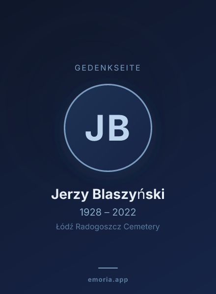 Gedenkportrait von Jerzy Blaszyński