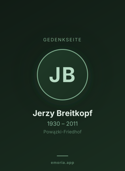 Gedenkportrait von Jerzy Breitkopf