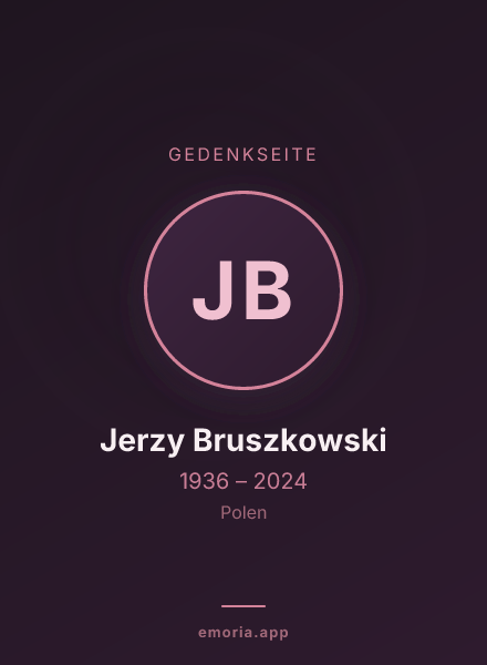 Gedenkportrait von Jerzy Bruszkowski