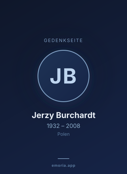 Gedenkportrait von Jerzy Burchardt