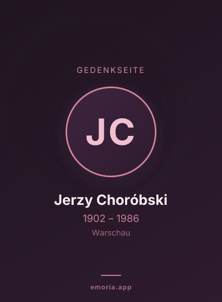 Gedenkportrait von Jerzy Choróbski
