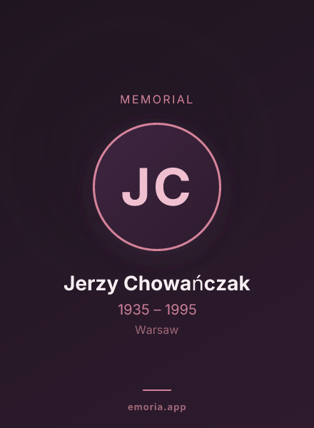 Memorial portrait of Jerzy Chowańczak