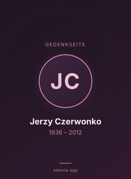 Gedenkportrait von Jerzy Czerwonko