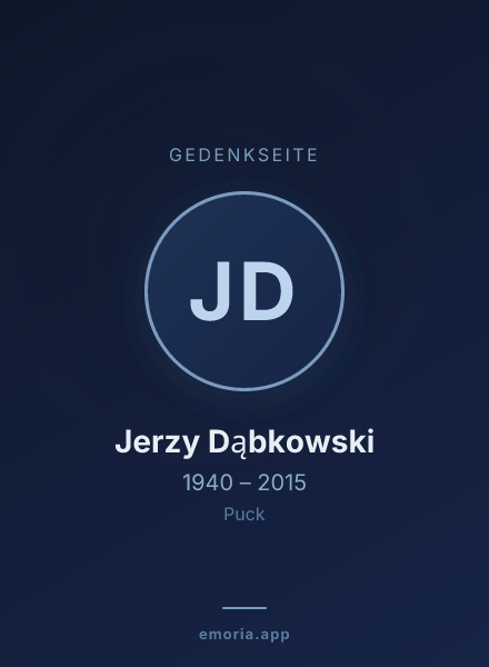 Gedenkportrait von Jerzy Dąbkowski