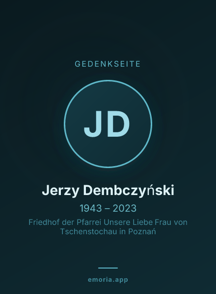 Gedenkportrait von Jerzy Dembczyński