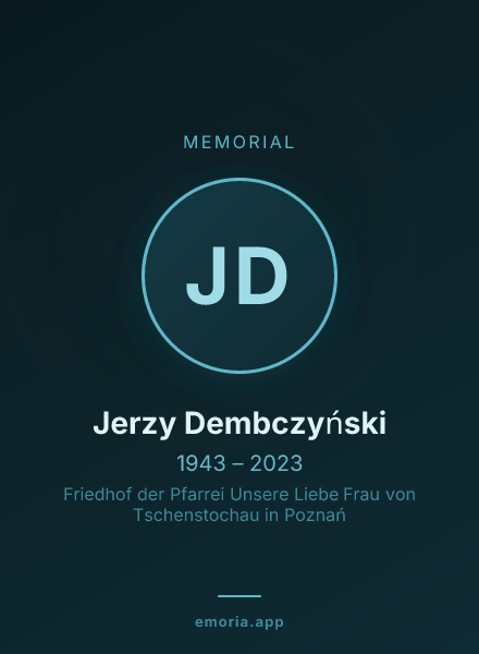 Memorial portrait of Jerzy Dembczyński