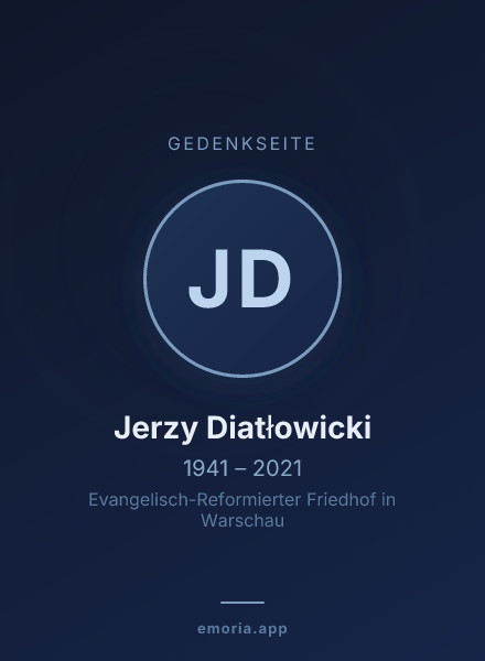 Gedenkportrait von Jerzy Diatłowicki