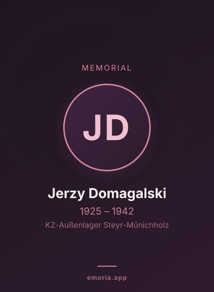 Memorial portrait of Jerzy Domagalski