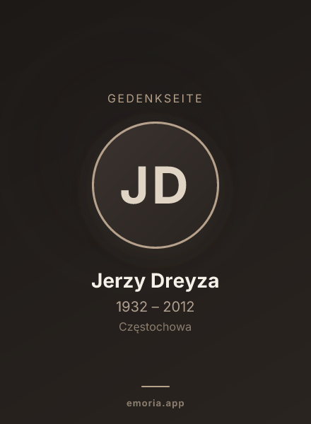 Gedenkportrait von Jerzy Dreyza
