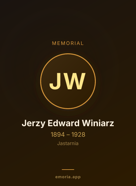 Memorial portrait of Jerzy Edward Winiarz