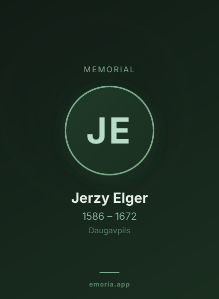 Memorial portrait of Jerzy Elger