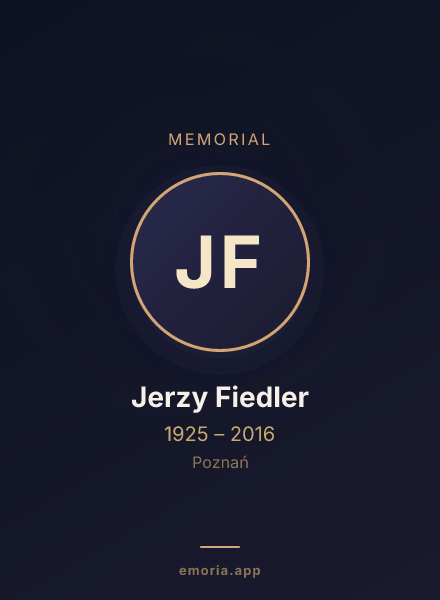 Memorial portrait of Jerzy Fiedler