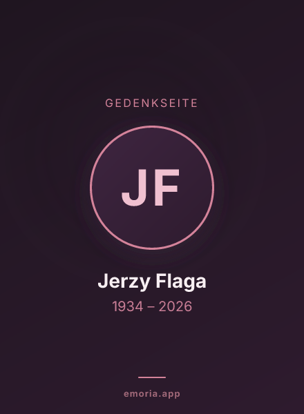 Gedenkportrait von Jerzy Flaga