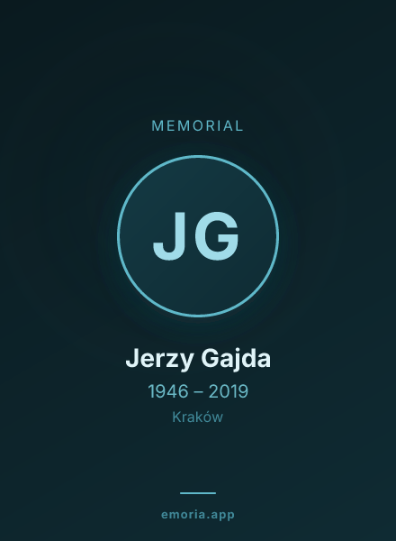 Memorial portrait of Jerzy Gajda