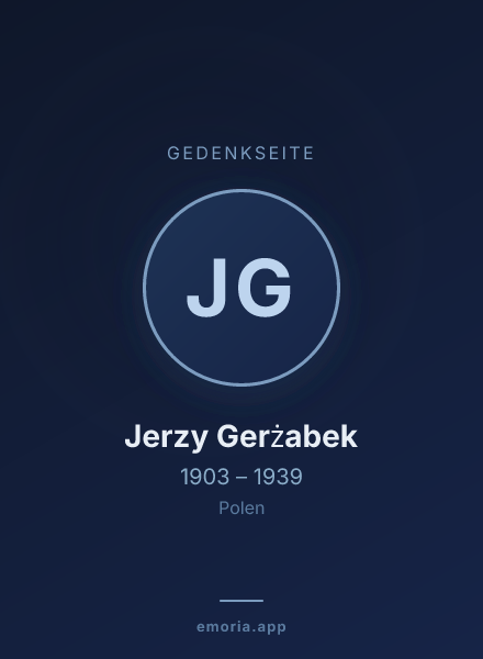 Gedenkportrait von Jerzy Gerżabek