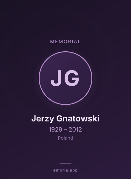 Memorial portrait of Jerzy Gnatowski