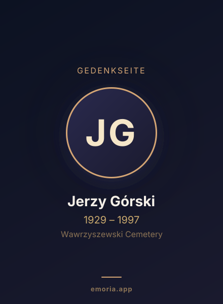 Gedenkportrait von Jerzy Górski