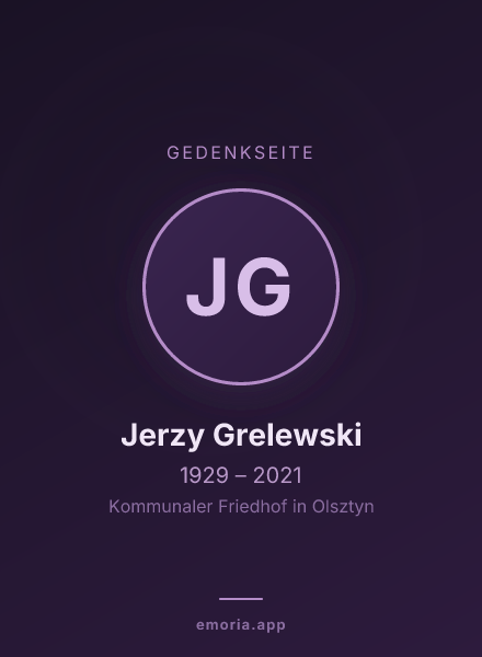 Gedenkportrait von Jerzy Grelewski