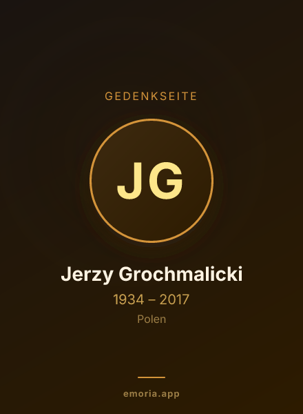 Gedenkportrait von Jerzy Grochmalicki