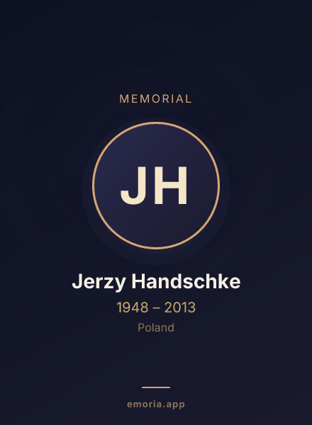 Memorial portrait of Jerzy Handschke