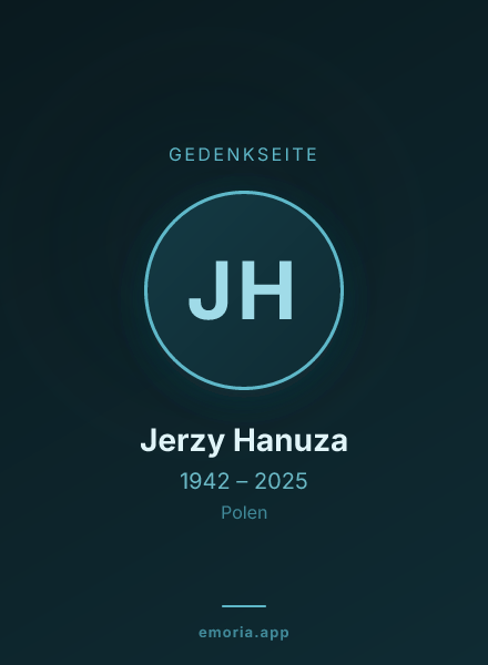 Gedenkportrait von Jerzy Hanuza