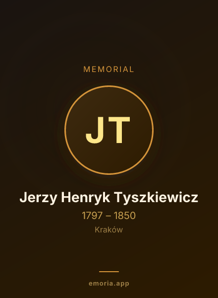 Memorial portrait of Jerzy Henryk Tyszkiewicz